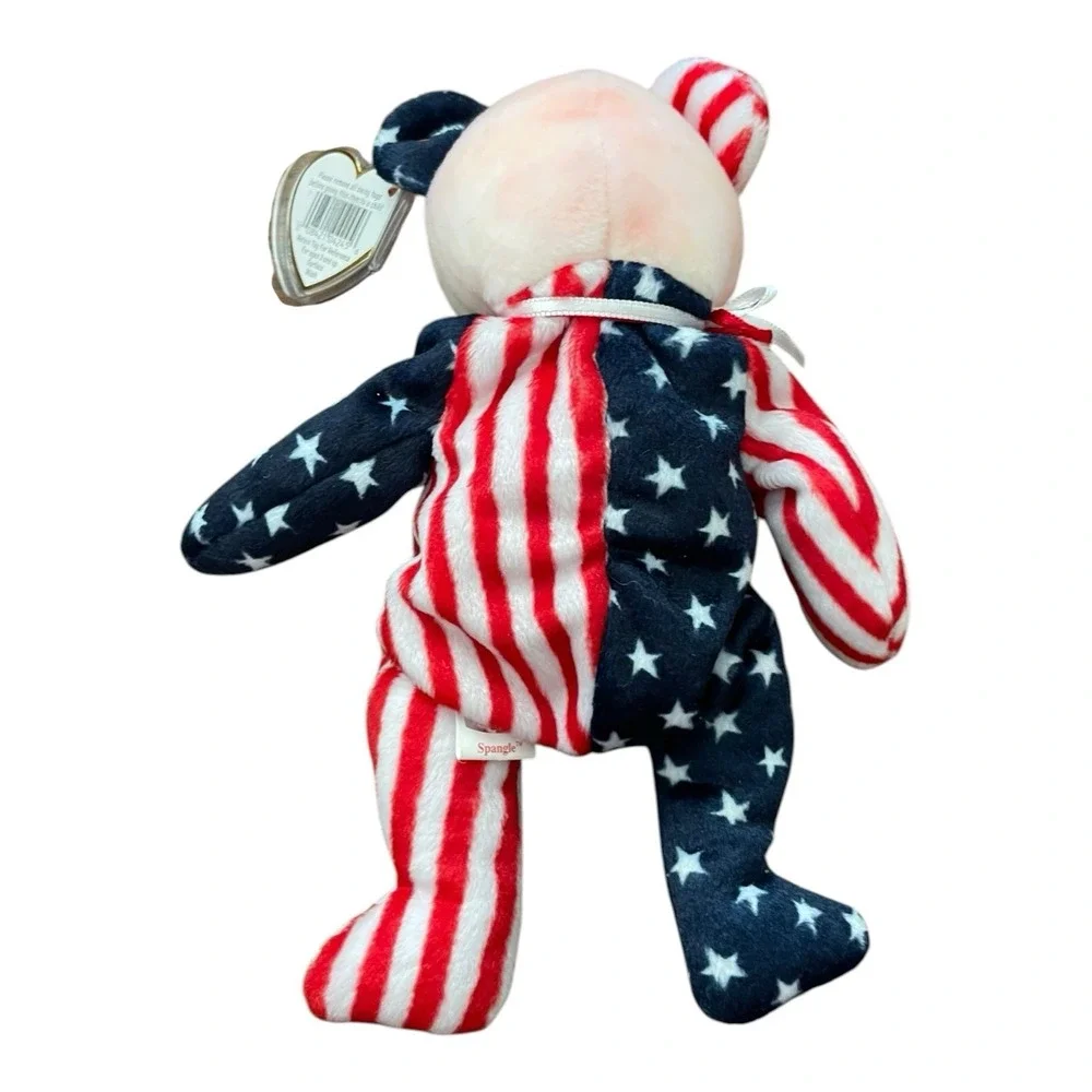 Ty Beanie‎ Baby Spangle - MWMT (Bear White Head 1999) Patriotic